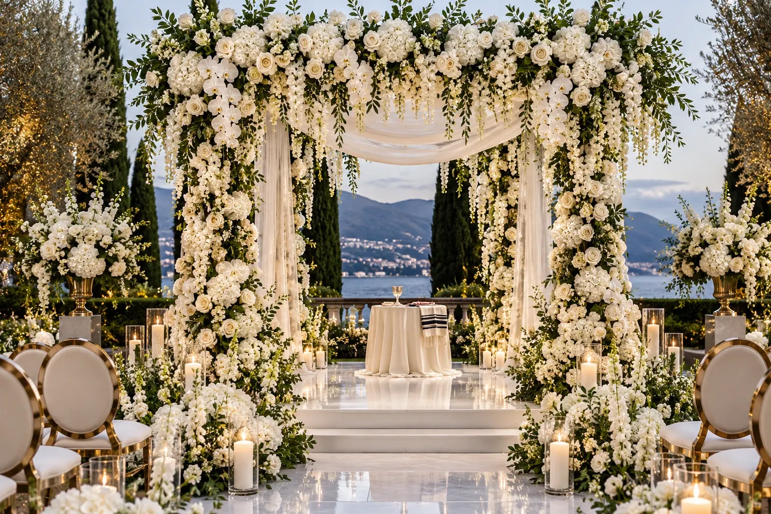 A garden chuppah