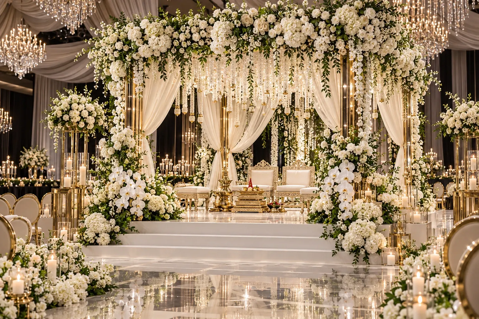 A ballroom mandap