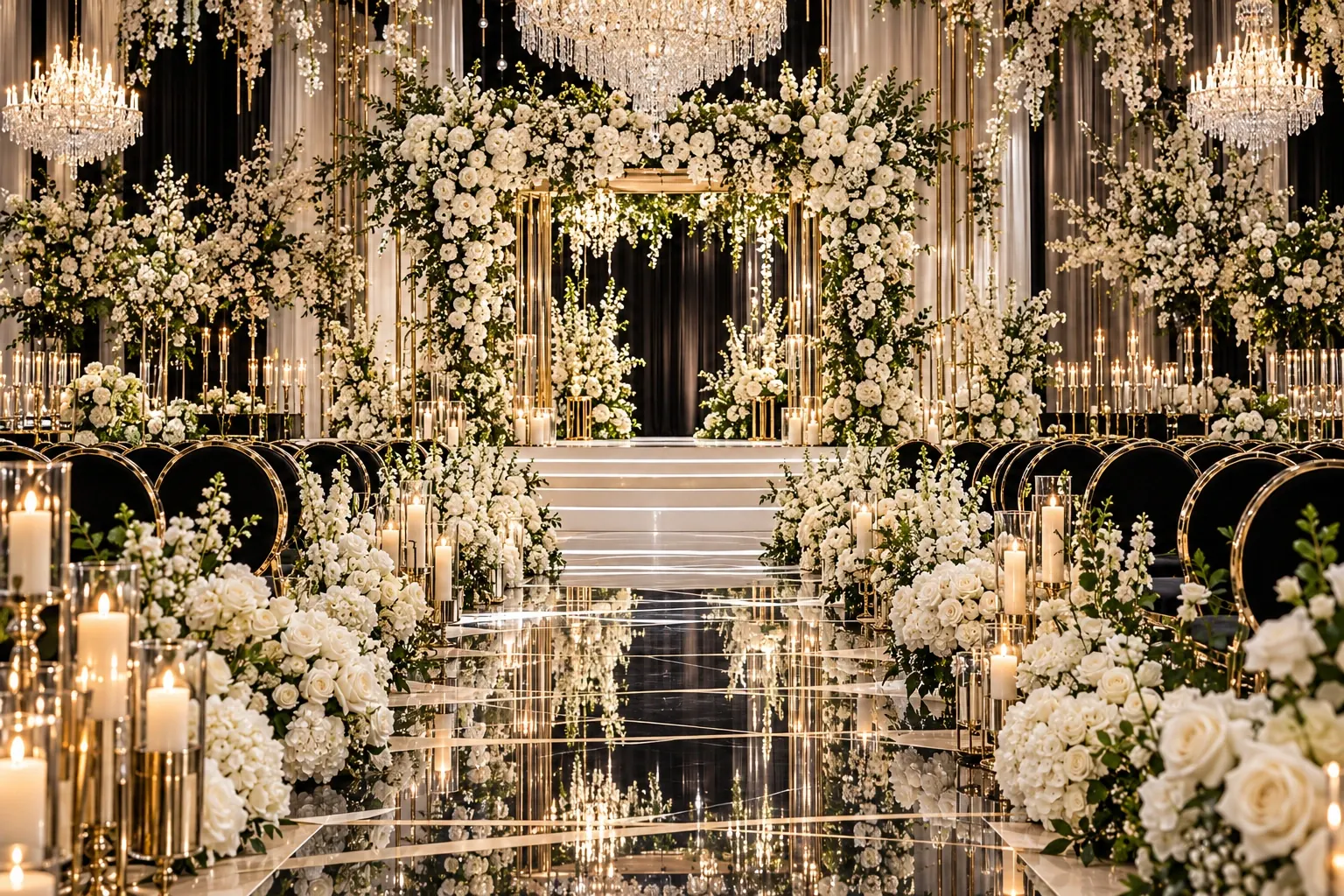 The ceremony aisle