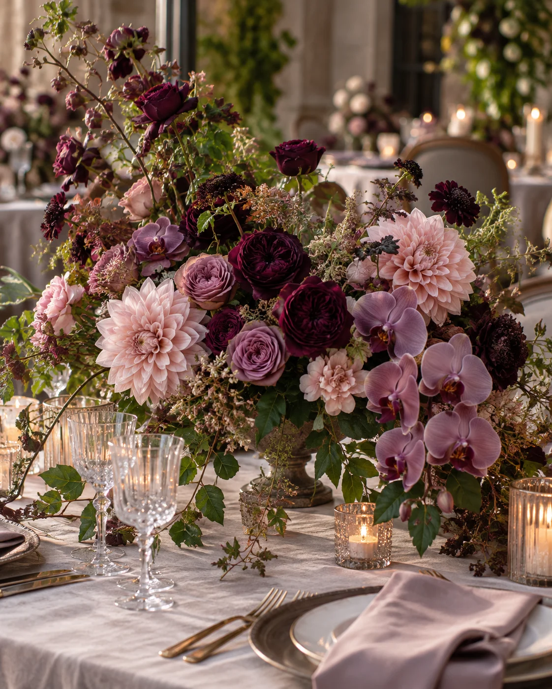 Ivory florals and candlelight — illustrative design concept