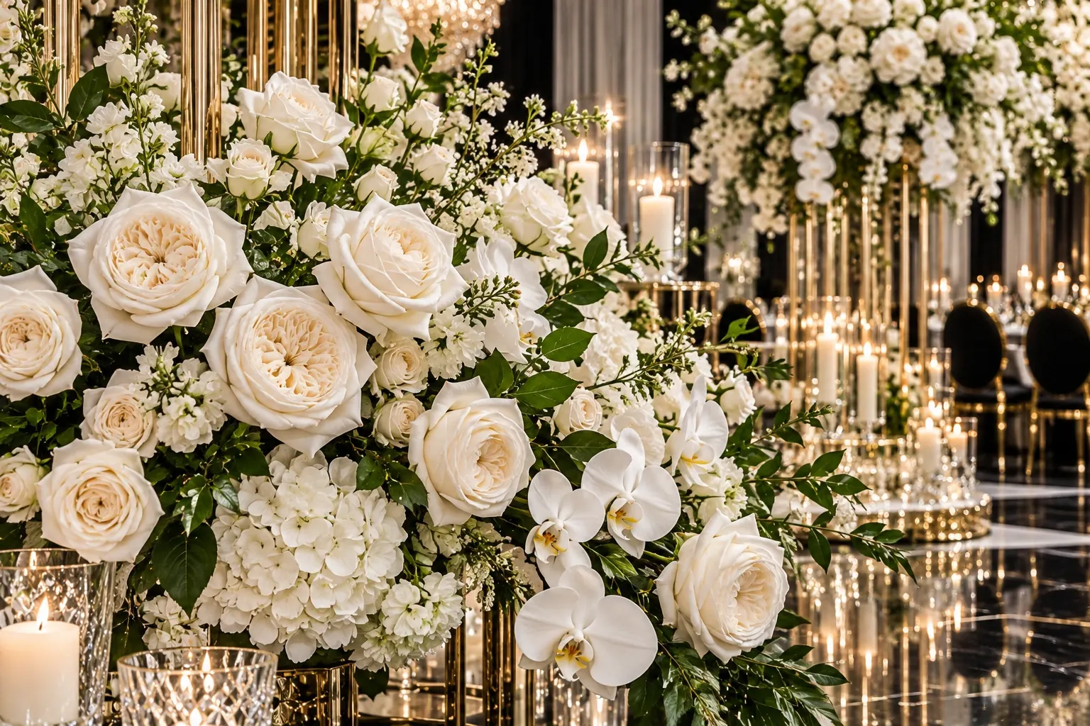 Garden roses in detail