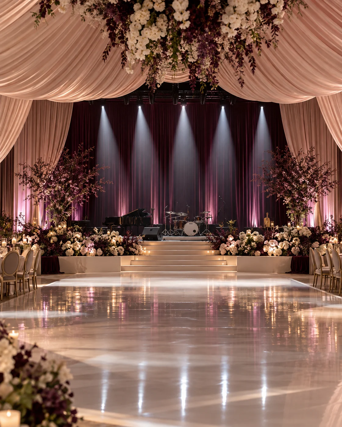 Lighting & Custom Décor — illustrative event design