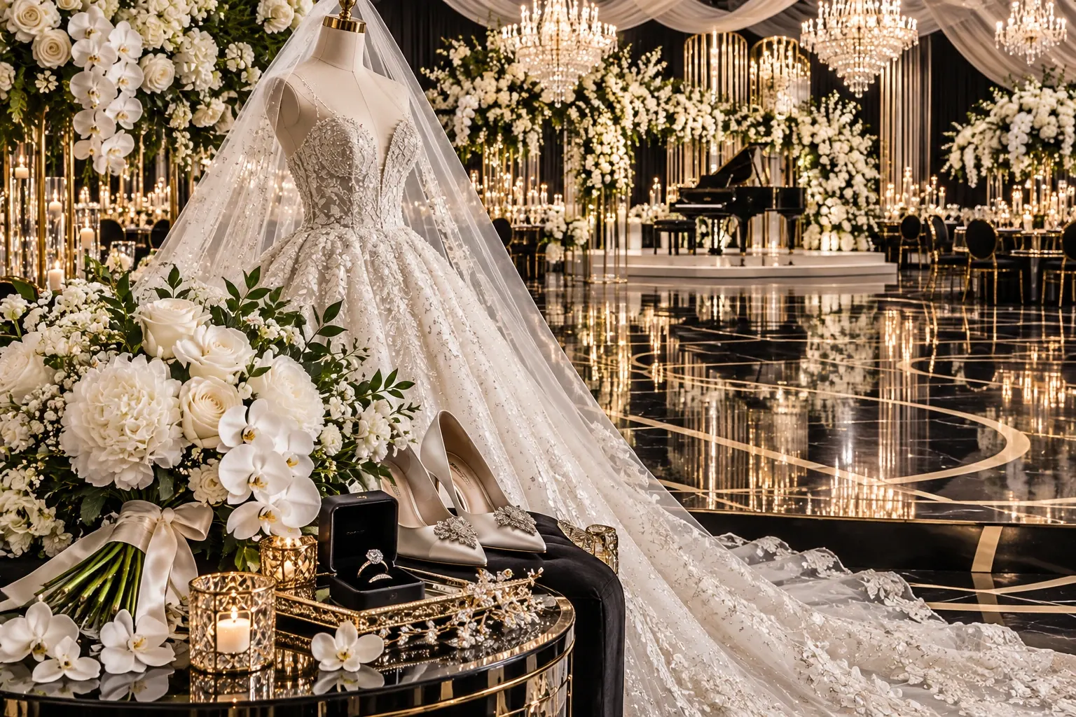 Bridal detail composition